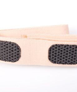 Adjustable leg pouch belt strap fastened around thigh