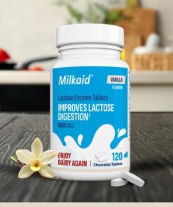 Alternative view of Milkaid Lactase Enzyme Tablets 120s | Vanilla Flavour
