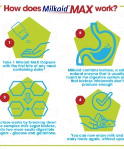 Alternative view of Milkaid MAX | Extra Strength Capsules 60s | Lactase Enzyme Support