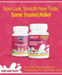 Milkaid Junior | Lactase Enzyme Tablets 60s | For Kids Aged 3+ - Image 3