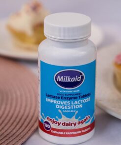 Milkaid Lactase Enzyme Tablets 120s | Raspberry Flavour - Image 8