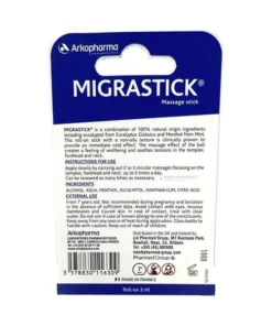 Migrastick Roll-On | Natural Headache & Migraine Relief Massage Stick with Menthol & Eucalyptus - Image 2